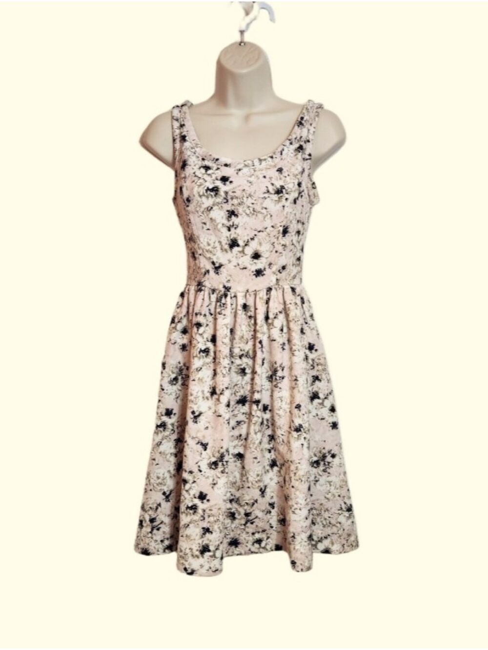Snidel Fit Flare Mini Dress Light Pink Floral Size 0